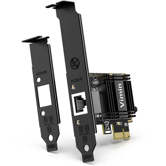 5G Base-T PCIe Network Card with Realtek RTL8126, 5G Network Card RJ45 Port, 5G/2.5G/1000/100 Mbit/s, PCI Express Ethernet Adapter for Windows, Vmware and Linux, Compatible with PCle x4, x8, x16