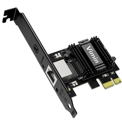 Carte réseau PCIe 2,5 G Base-T avec Realtek RTL8125B – Transformez l'emplacement PCIe en port Ethernet 2,5 G, carte Ethernet Gigabit PCI Express 2500/1000/100 Mbps, prend en charge Windows 11/10/8.1/8/7 et Linux OS 