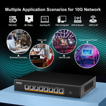 10G PCIE4.0×1 Network Card, Marvel AQC113 Controller, VIMIN 10Gb Base-T Ethernet Adapter Card Compatible with PCI Express X1,X4,X8,X16, 10G NIC RJ45 Port Support Windows/Windows Server/Linux/VMware